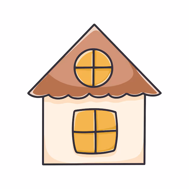 Handgezeichnetes Haus